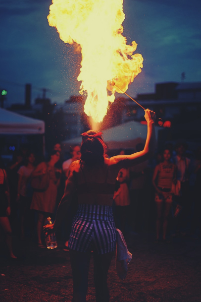 fire breather show at unique fairs and festivals